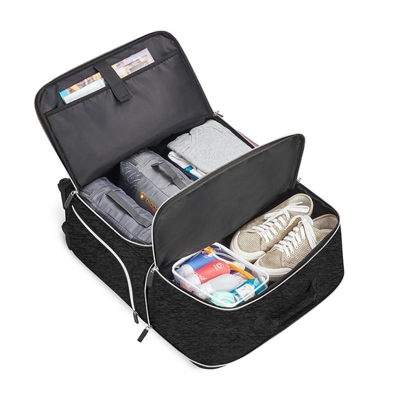 Biaggi Lift Off! Expandable Carry-On to Check-In Rolling Luggage Black - Picture 4 of 7